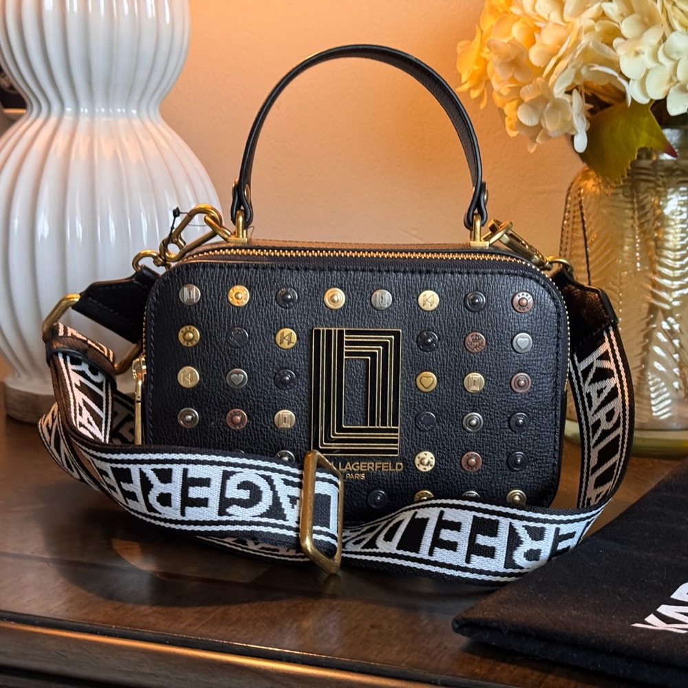 Karl Lagerfeld Black studded Crossbody